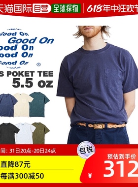 日本直邮 Good On SS POKET TEE gost0903 口袋 T T恤美国棉 5.5