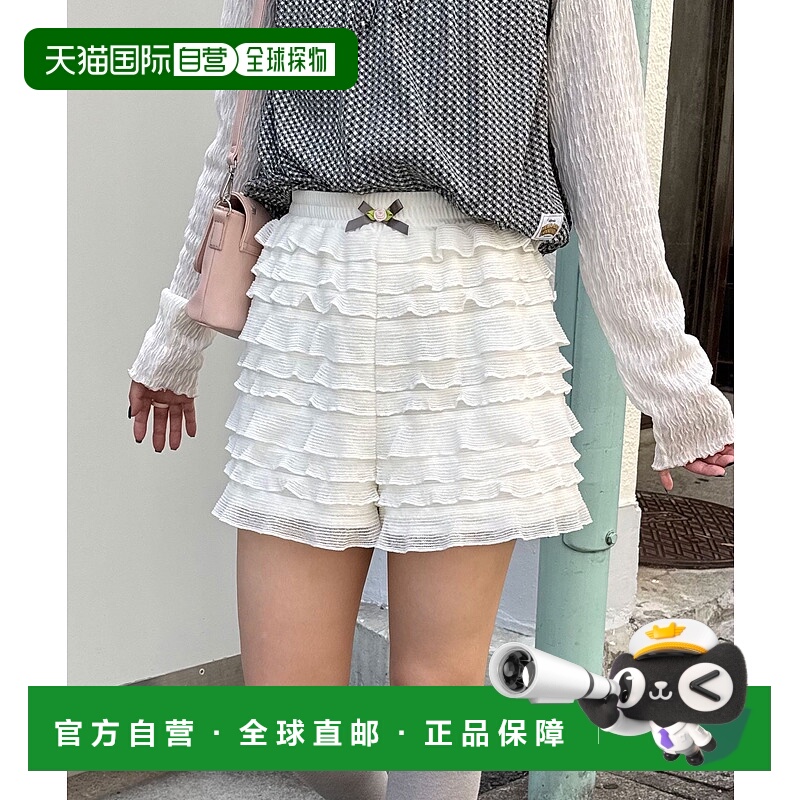 1h可退 日本直邮CIAOPANIC 女装 荷叶边褶饰短裤 女孩感设计 CPZ1