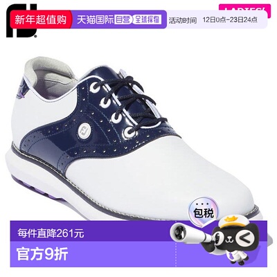 FootJoy 女士 FJ TRADITIONS 无钉高尔夫球鞋 97899 白色