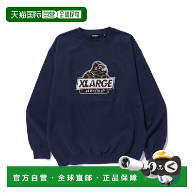 日本直邮XLARGE 男女同款 SLANTED OG刺绣圆领卫衣 101263012001