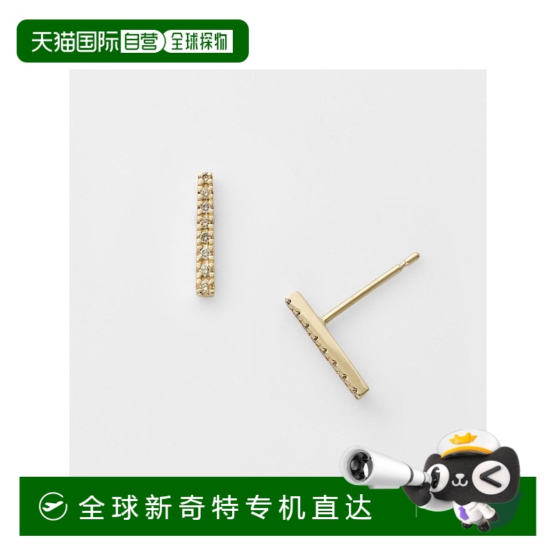 日本直邮日潮 agete 阿卡朵K10钻石耳钉