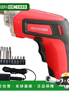 【日本直邮】IRIS OHYAMA电钻便携轻量充电式电钻红色强劲冲击