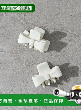 1h可退 日本直邮Kastane 女士立体蝴蝶结迷你发夹 2件套 KAF10513