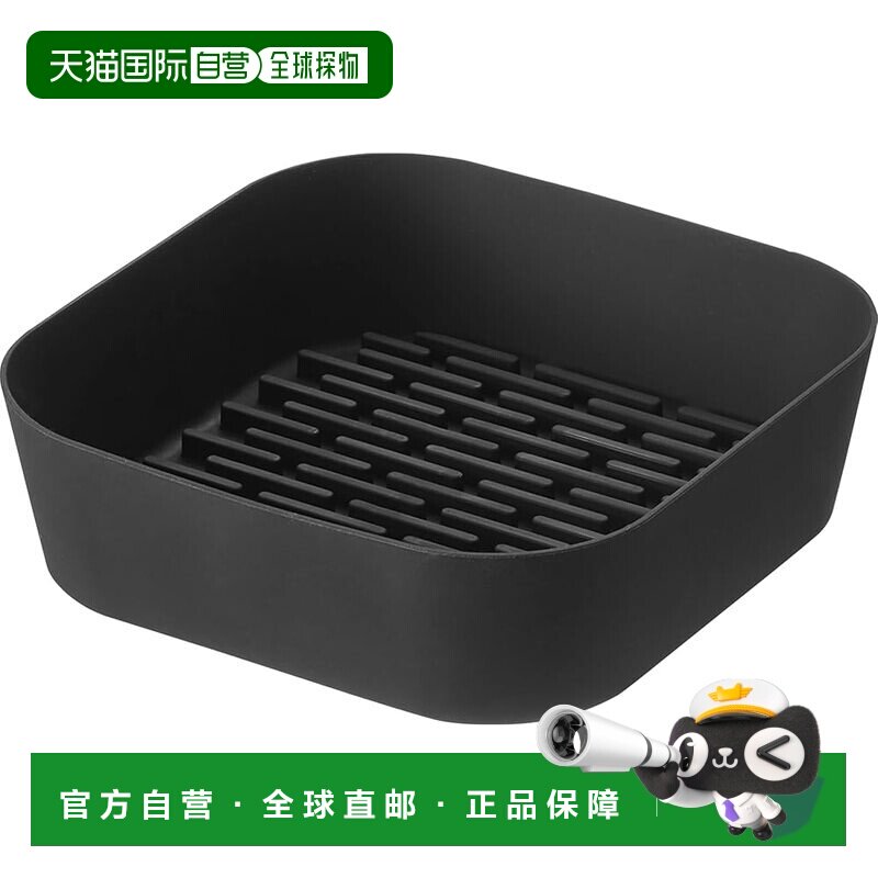 【日本直邮】山崎实业 无油炸锅硅胶垫21cm 黑色 tower 10162