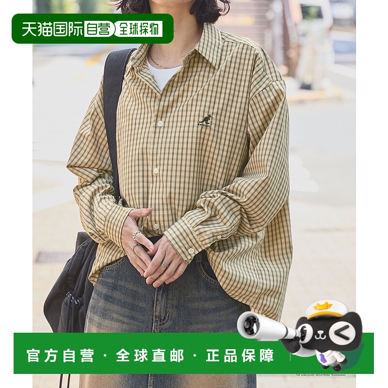 1h可退 日本直邮KANGOL 男女同款 抗菌防臭 易打理 长袖衬衫 限定