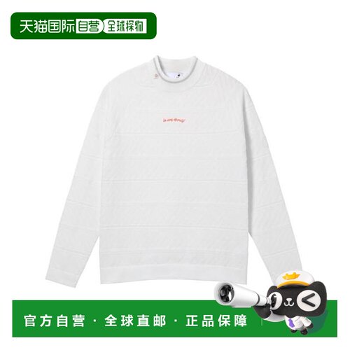 日本直邮lecoqsportif 高尔夫服装 假领毛衣 LG6SST00L 白色 L码