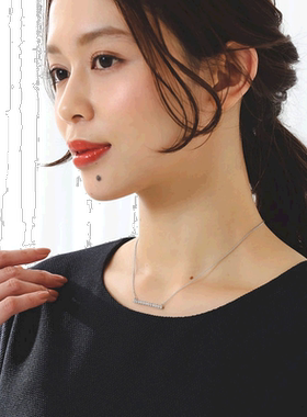 1h可退 日本直邮B:MING by BEAMS 女士镶钻项链 精致设计 适合颈