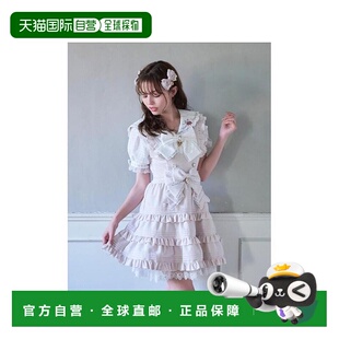 日本直邮日潮 Liz Lisa前系蝴蝶结U领连衣裙减龄穿搭感夏季