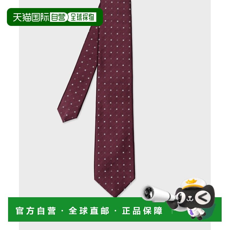 1h可退 日本直邮Paul Smith 男装 细密小方格纹 真丝领带 250095