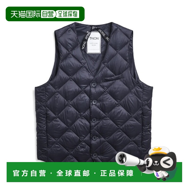 1h可退 日本直邮TAION男女同款800FP羽绒背心 单扣设计可调节腰身