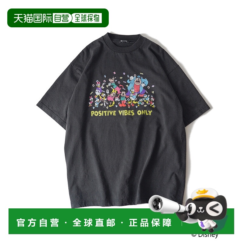 1h可退 日本直邮Subciety 男女同款 Mickey & Friends 复古风T恤