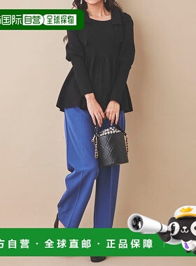 日本直邮31 Sons de mode 双层弹力布长裤 315060EW14247 黑色