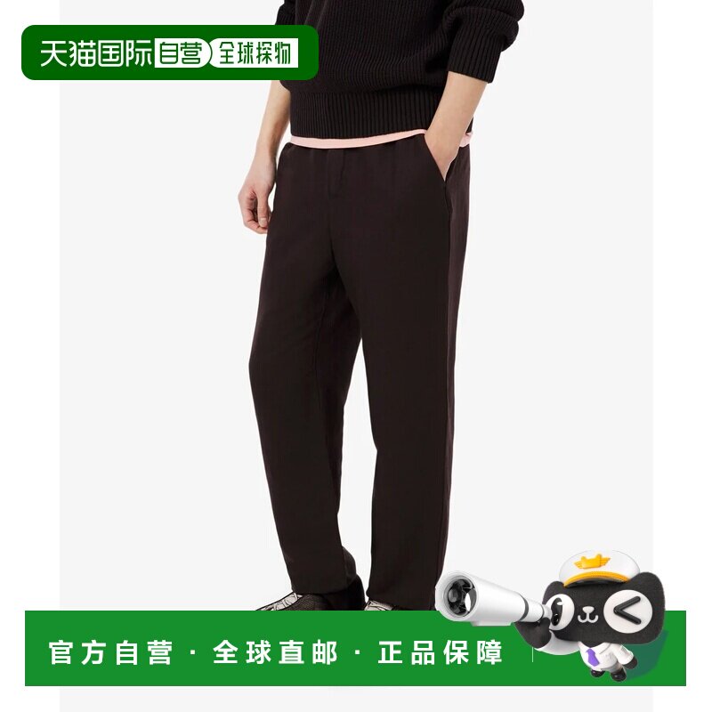 日本直邮LACOSTE 亚麻人造丝混纺易穿休闲裤 棕色