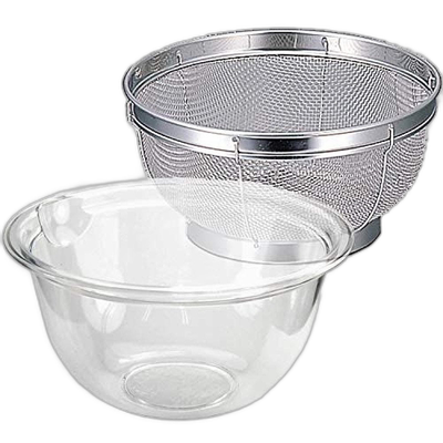 【日本直邮】Nagao燕三条 耐热烹饪碗27cm 4500ml 滤网 套组
