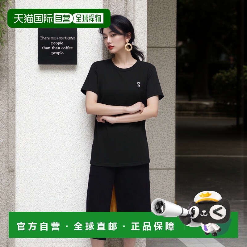 日潮跑腿ON昂跑 女士 Core-T 短袖T恤 Black XS 1we1058新款跑步