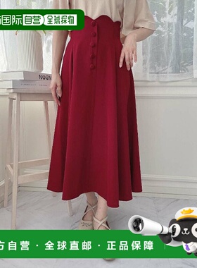 1h可退 日本直邮an another angelus 女士 高腰雕花A字裙 55BG02p