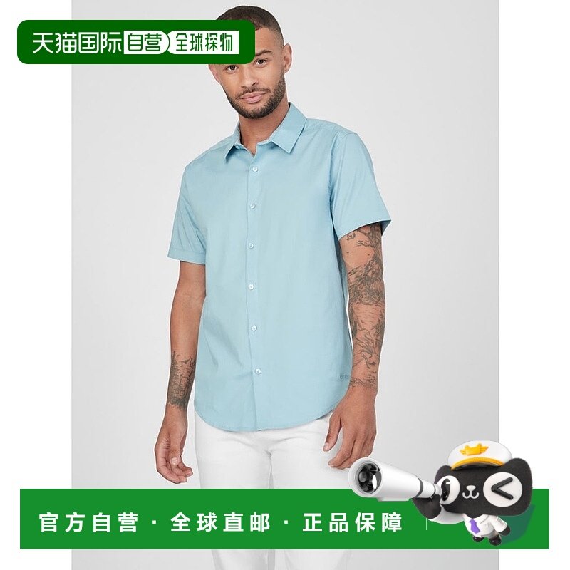 日本直邮Guess Darrow Plain半袖衬衫 [GU1432EM27719]