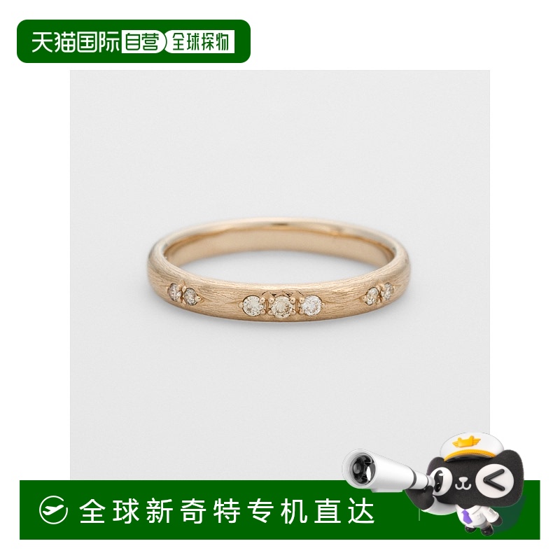 日本直邮日潮 agete 阿卡朵 K5钻石戒指简约黄金叠戴