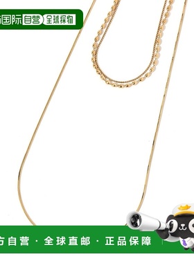 1h可退 日本直邮GLOBAL WORK 女士 不锈钢 三连长款项链 583539
