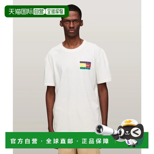 日本直邮TOMMY HILFIGER TJM 常规流行彩色旗帜T恤 扩展版 白色