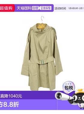 日本直邮中古Burberry博柏利女S级99新trench coat风衣帆布外套浅