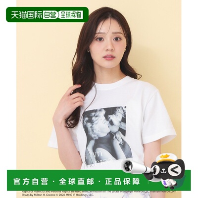 日本直邮index 女装 Marilyn Monroe图案纯棉T恤 C5815238202601