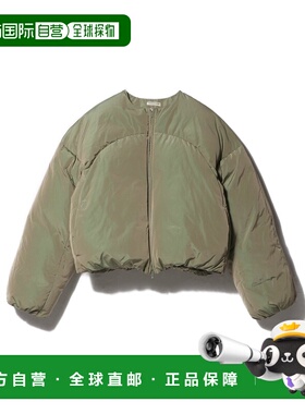 1h可退 日本直邮ESTNATION 女装 90%羽绒短款夹克 内口袋设计 轻