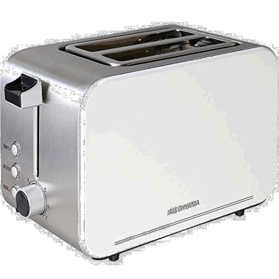 【日本直邮】IRIS OHYAMA  弹出式烤吐司机 2片式银色IPT-850-W