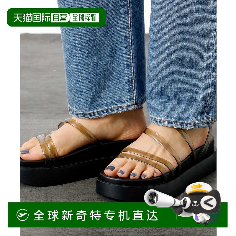 1h可退 日本直邮TEMPERATE 女士 透明带厚底凉鞋  04500162021