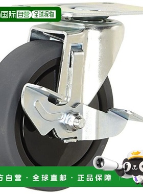 【日本直邮】中山 静音万向轮脚轮带旋转塞子Φ100TYSFHG-100SELD