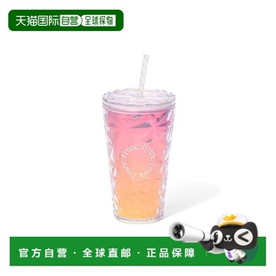 1h可退 日本直邮Francfranc 极光塑料水杯 M 粉色宽口