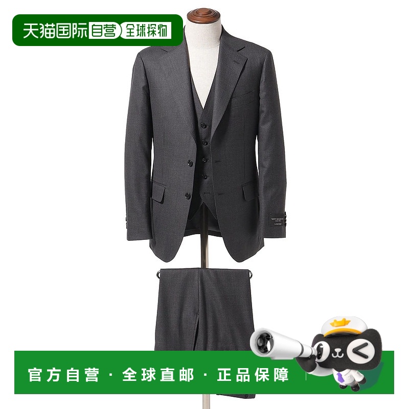 1h可退 日本直邮BEAMS HEART 男士130's羊毛格纹三件套西装 25FW