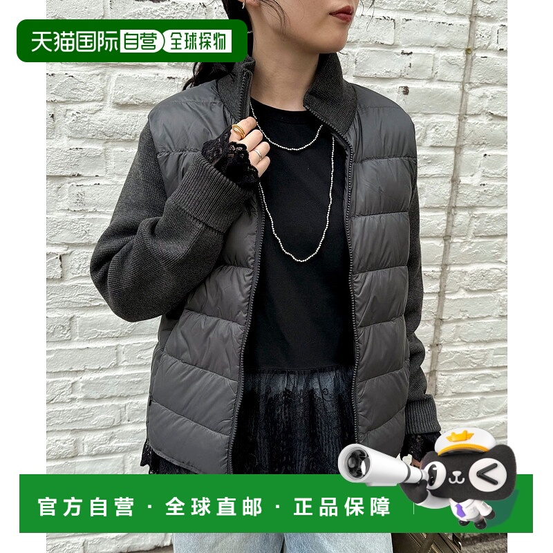 1h可退 日本直邮TAION 女士别注高领羽绒外套+袖口针织设计 50320