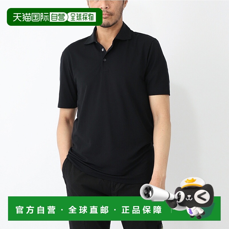 日本直邮Cruciani Polo 衫黑色男士大尺码可选uc51t01 te01zpo02