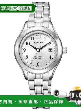 日本直邮西铁城 REGUNO 女士太阳能腕表 标准系列银色KM4-112-91