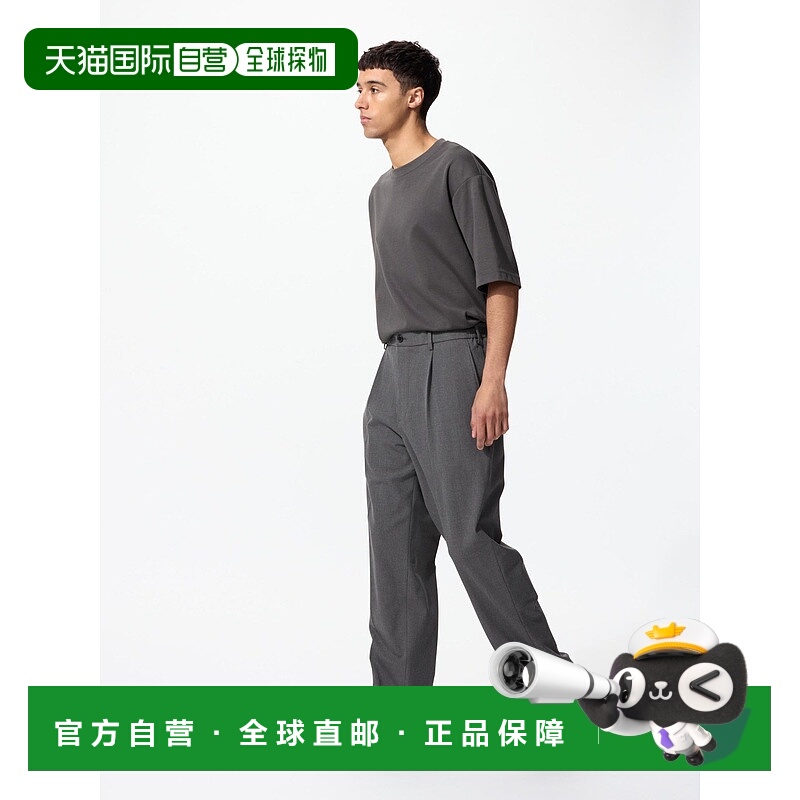 日本直邮Uniqlo 无 塔克阔腿裤 462197优衣库休闲裤