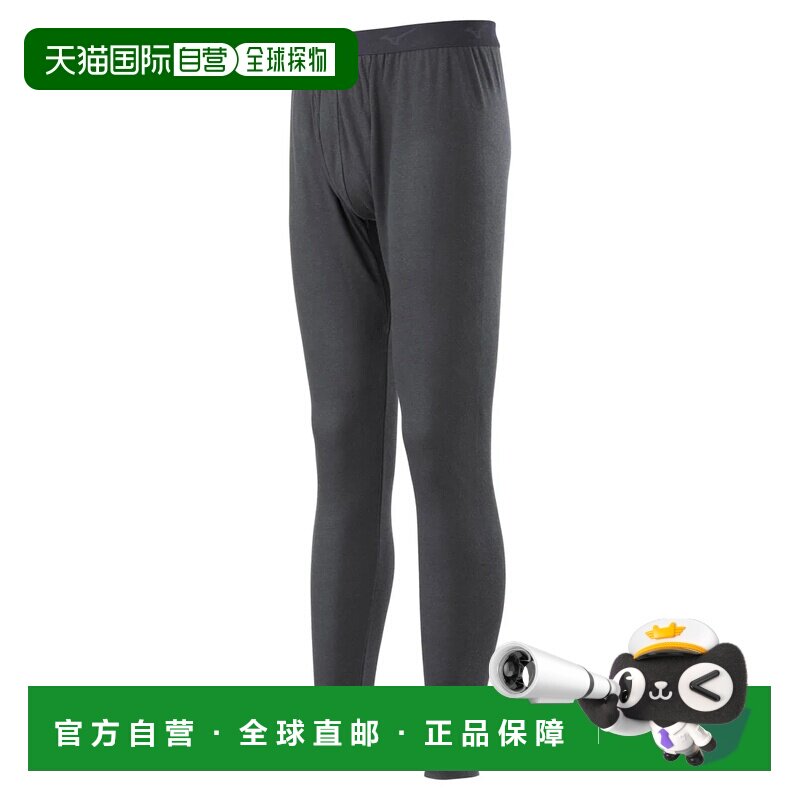 日本直邮MIZUNO 保暖内衣 中厚 Active 长裤 前开设计 黑色