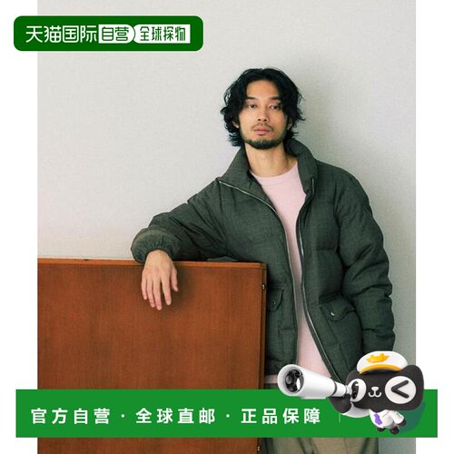 NANO universe DELEGANTE 轻盈萨克斯呢/格伦格纹TAION羽绒夹克