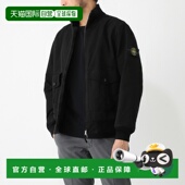 Island 男士 黑色绗缝拉链飞行员夹克 日本直邮Stone 811541849