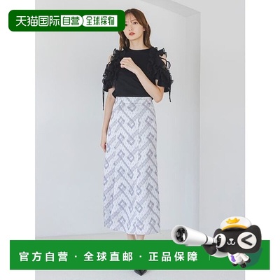 日本直邮SNIDEL 蕾丝印花窄裙 半身裙裙子[SN1728EW045832]包臀裙