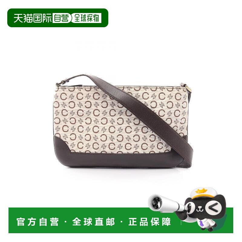 日本直邮中古Celine赛琳女包B级9新C MacadamC马车帆布单肩包白色图片