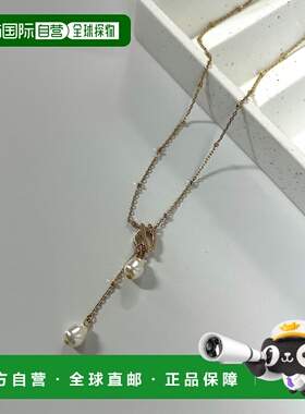 日本直邮GOLDY 女士珍珠链条项链 可调节长度 上班聚会通用 LEZ10