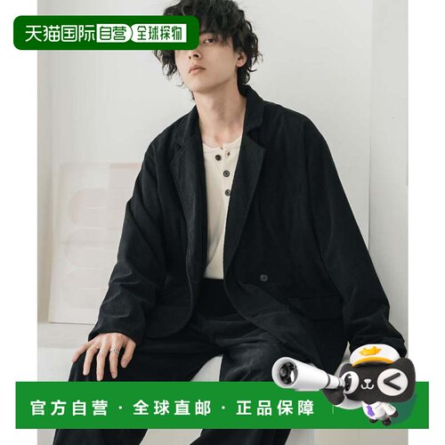 日本直邮Rocky Monroe 灯芯绒双排扣西装外套 男士宽松休闲纯色套