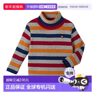 日潮跑腿mikihouse 儿童条纹高领针织毛衣 (10) Mustard 80cm 63-