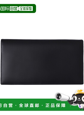 日本直邮ETTINGER 带 8 个 CC 的大衣钱包带皮革的大衣钱包 真皮