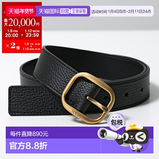 日本直邮LOEWE ROUNDED SOFT 皮带 E619Z26X53 女士真皮 1206/黑/