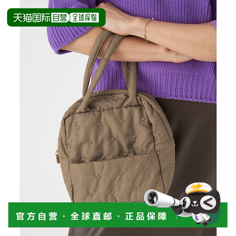 1h可退 日本直邮IENA 女装 立体绗缝圆点刺绣拉链手提包 25092900