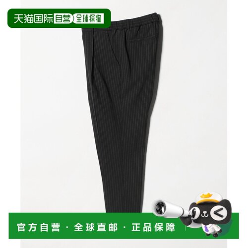 1h可退 日本直邮NUMBER M 男士 条纹单褶修身西裤 11145000038