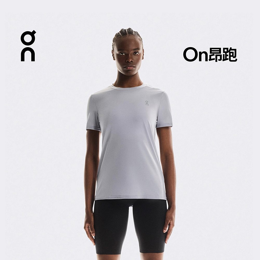 日潮跑腿ON昂跑 女士 Core-T 短袖T恤 Black XS 1we1058新款跑步