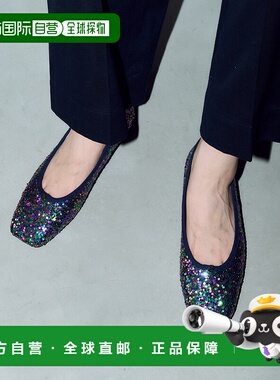 1h可退 日本直邮GRISE 女士 方头闪片平底鞋 日常休闲鞋 25192821